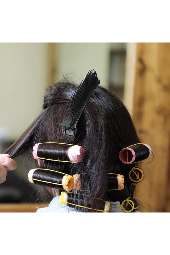 Hairdressing Sectioning Clips For Makeup With Black Plastic 4pcs