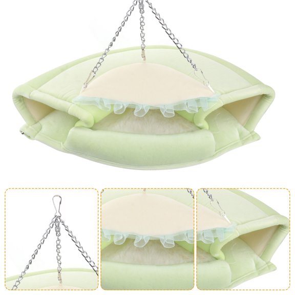 BESTYASH Winter Plush Hanging Tunnel Hammock Bed for Hamster Squirrel