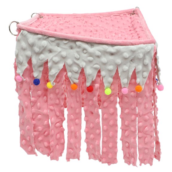 BESTYASH Hamster Hide Square Hammock Bed Pink Fabric for Pet Owners 1 Set