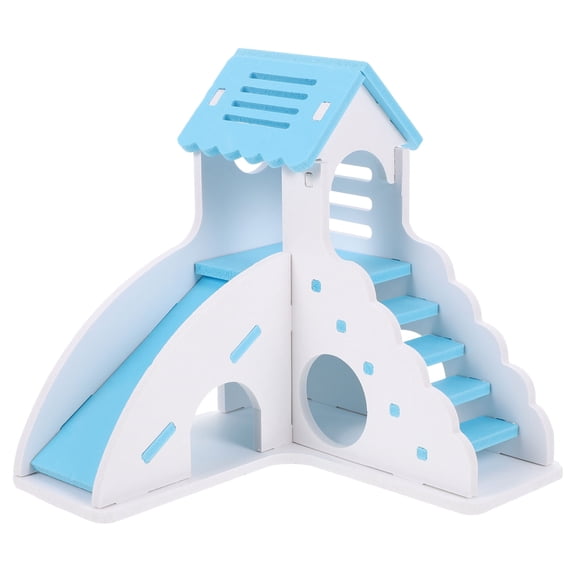 BESTYASH Hamster Villa with Slide House and Ladder for Small Pet Climbing and Hiding