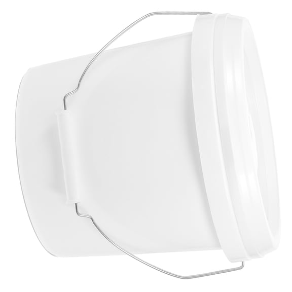BESTYASH 1 Gallon White Paint Bucket with Lid, ABS Material, Handheld Design for Home and Use