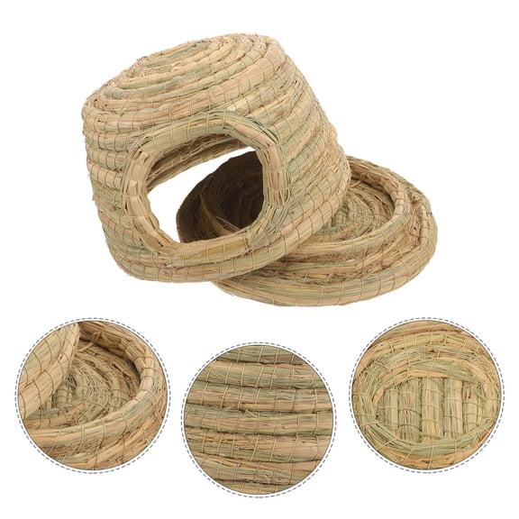BESTYASH Hand Woven Rabbit Grass Nest Indoor House for Comfortable Small Pet Resting