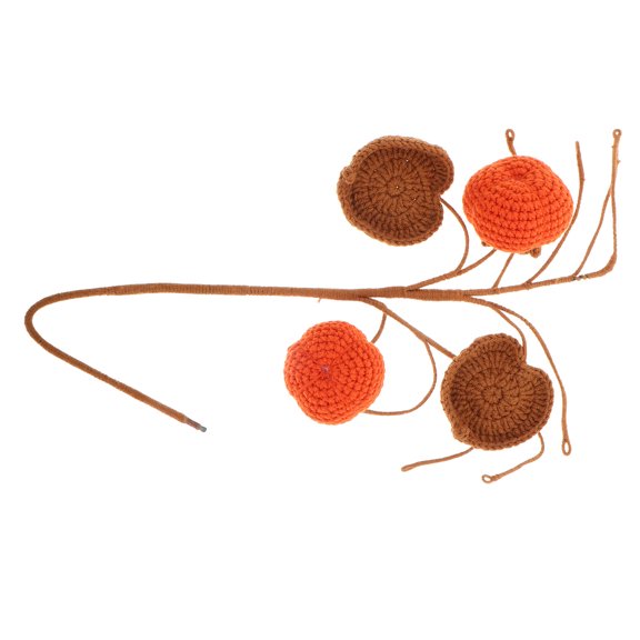 BESTYASH Crochet Floral Persimmon Bouquet Orange Handmade Flowers for Indoor and Outdoor Decor