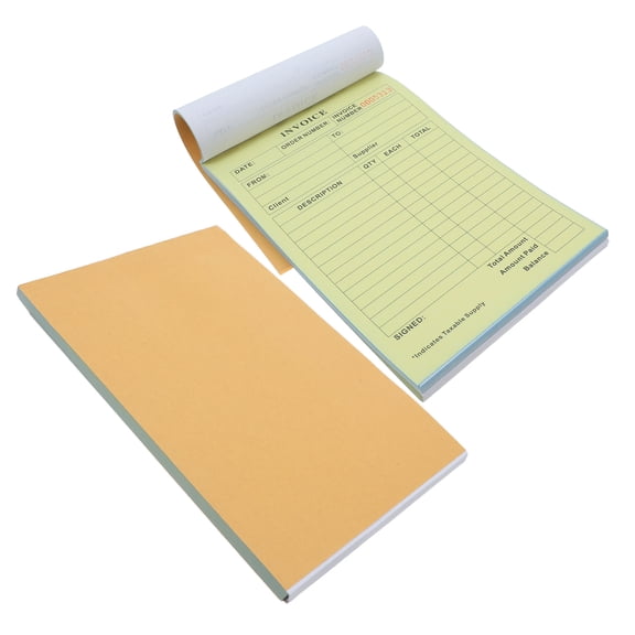 BESTYASH Carbonless Invoice Receipt Book 2-Part Duplicate Forms for Small Business Orders