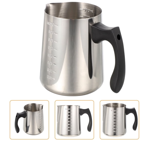 BESTYASH Stainless Steel Handheld Steaming Pitcher for Home Use, 1 Set Kitchen Accessory