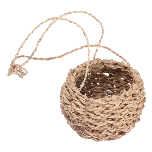 BESTYASH Brown Hemp Storage Basket Handwoven for Plants and Household Use Soft Practical Design