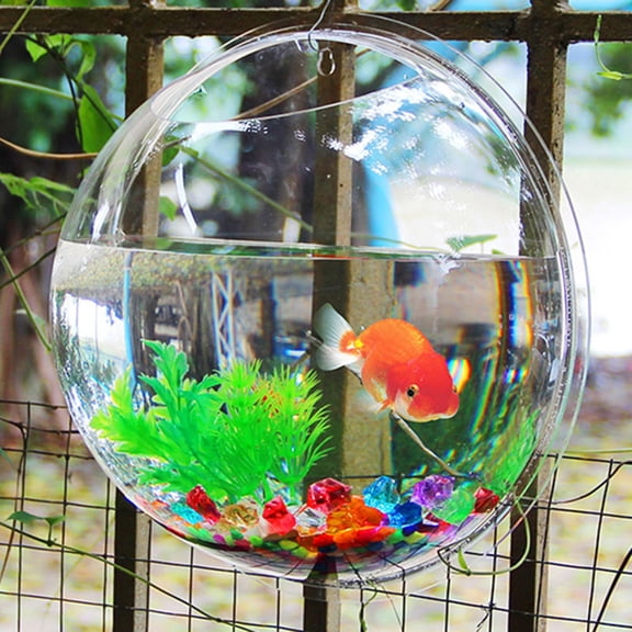 BESTYASH On The Wall Hanging Fish Tanks 1Pcs 5.9In Diameter