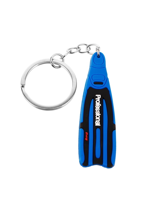 Silicone Diving Fin Keychain Hanging Accessory for Scuba Diving and Water Sports, 1 Piece