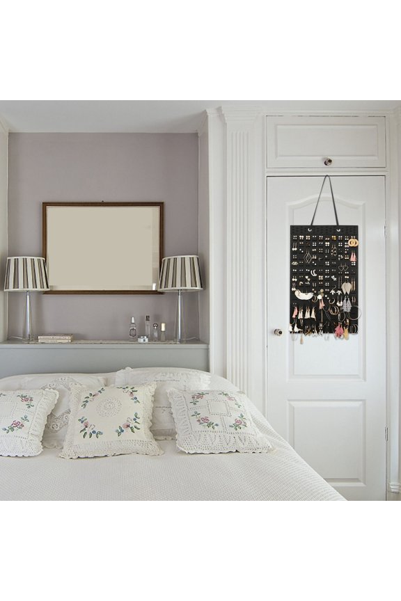 Hanging Earring Holder Wall Display Simple Design Felt 1Pcs