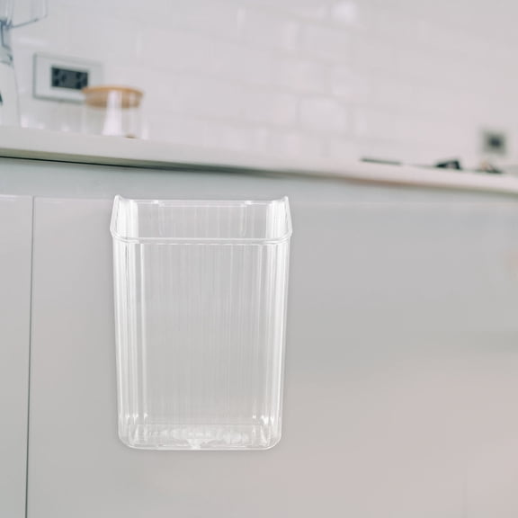BESTYASH Hanging Kitchen Scrap Bin Transparent Trash Can for Cabinet Door Storage Use