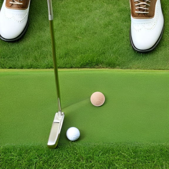 BESTYASH Durable Wooden Croquet Game Set for Outdoor Fun Natural Beige Balls Ergonomic Design for All Ages 7.5cm