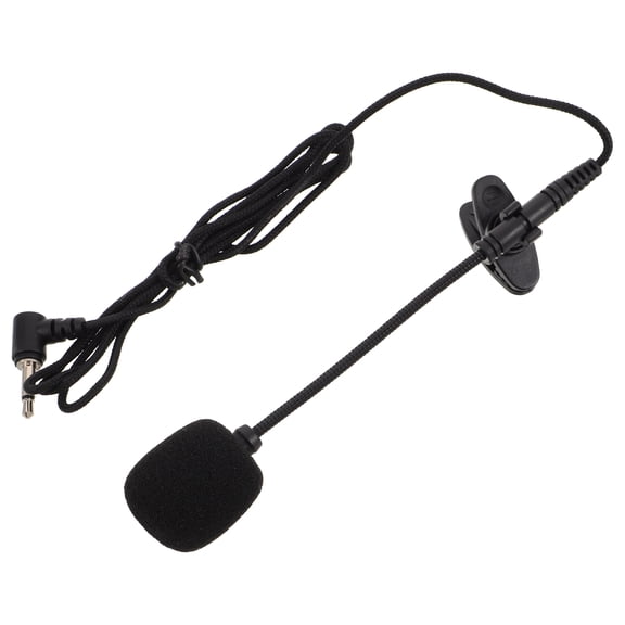 BESTYASH Portable Lavalier Microphone Collar Clip Microphone Black Clear Audio Transmission for Practice 1Pack