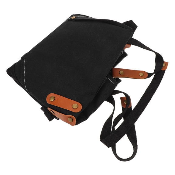 BESTYASH Heavy Duty Canvas Tool Apron for Cooking and Woodworking with Cross Back Design Black