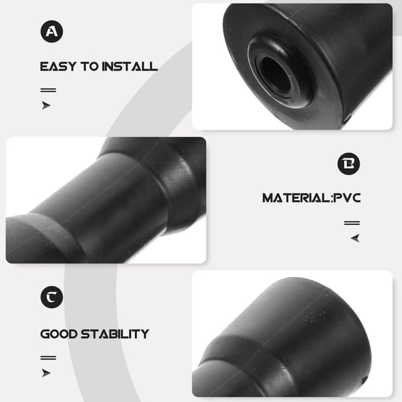 BESTYASH Wide Use Plastic Boat Trailer Bow Roller Durable PVC Material with Simple Installation