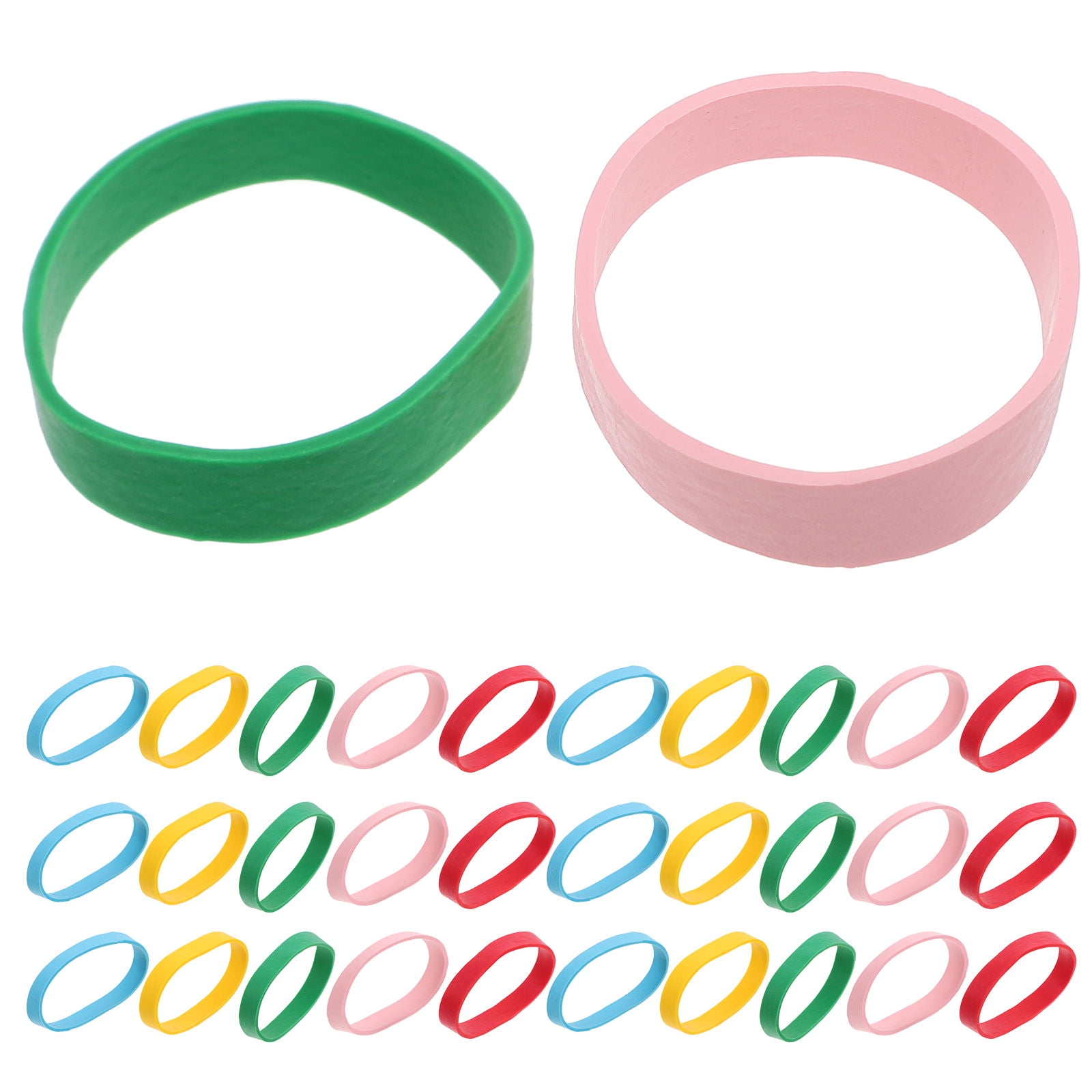 BESTYASH Heavy Duty Rubber Bands 100 Count Assorted Colors Elastic Bands for Outdoor, Office, Home Organization and Craft Use