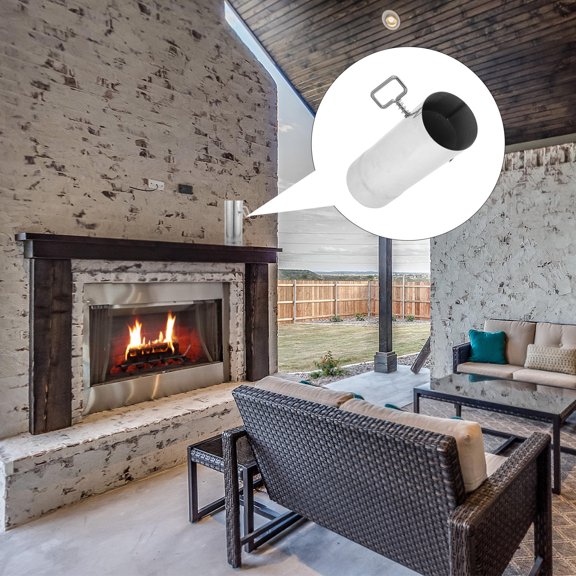 BESTYASH Heavy Duty Stainless Steel Outdoor Chimney Pipe with Adjustable Air Valve