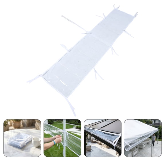 BESTYASH Heavy Duty Waterproof Rain Gutter for Canopy Tents Transparent Easy Install Tent Drainage