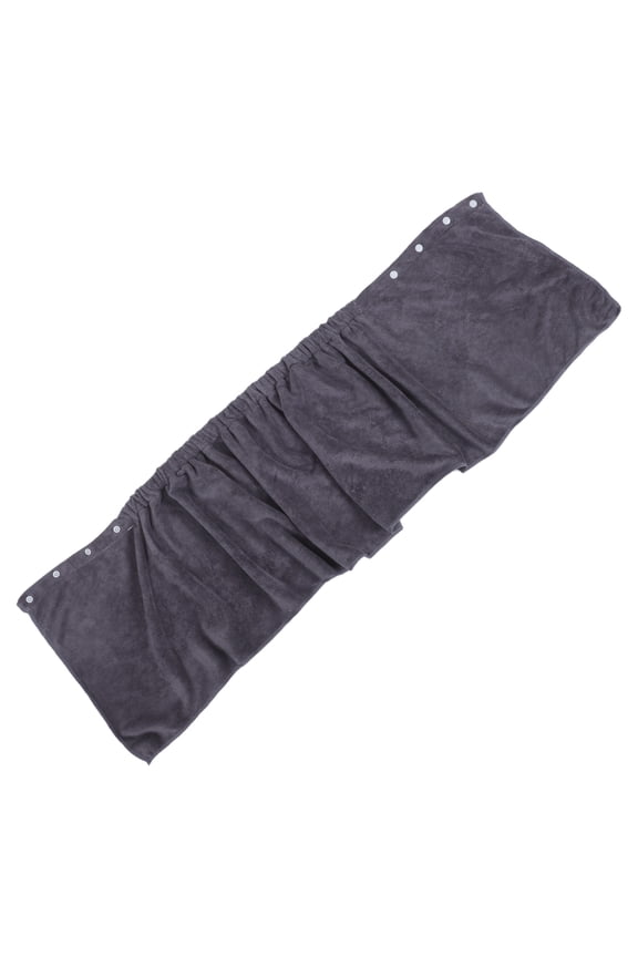 High Absorbency Mens Bath Wrap Pants Grey Fleece Material Shower Towel Wrap for Privacy