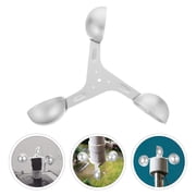 BESTYASH Plated Silver 3-Cup Anemometer Wind Meter Accurate Wind Speed Logging Device Outdoor Use