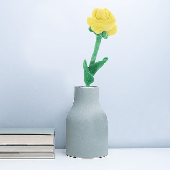 BESTYASH Lifelike Yellow Faux Rose Bouquet for Home and Office Decorative Display