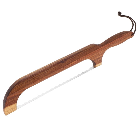 BESTYASH Wooden Handle Bread Slicer with Serrated Blade for Easy and Precise Homemade Bread Cutting