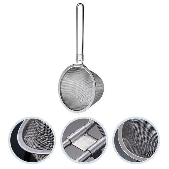 BESTYASH Stainless Steel Kitchen Strainer for Hot Pot, Fine Mesh Strainer, 1 Pack, Easy to Clean and Use