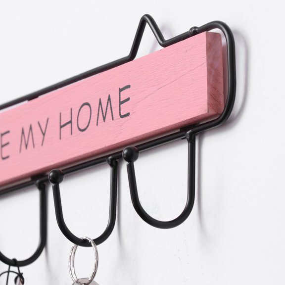 BESTYASH I Love Letters Wooden Iron Wall Hooks for Hat and Key Storage