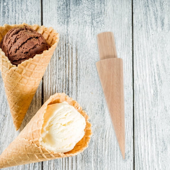 BESTYASH Beige Krumkake Cone Roller Smooth Edges Ergonomic Handle Kitchen Tool