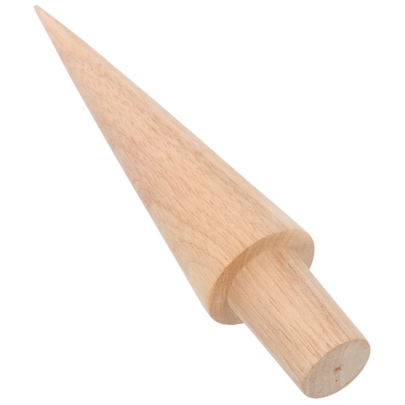 BESTYASH Ice Cream Mold Cone Shape Beige Rubber Wood 1Pcs DIY Ice Cream Accessory