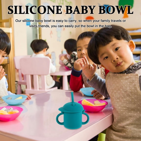 BESTYASH Independence Sip Cup Toddler Training Straw Cup Dark Green Unbreakable for Home Use 1Pack Back to School