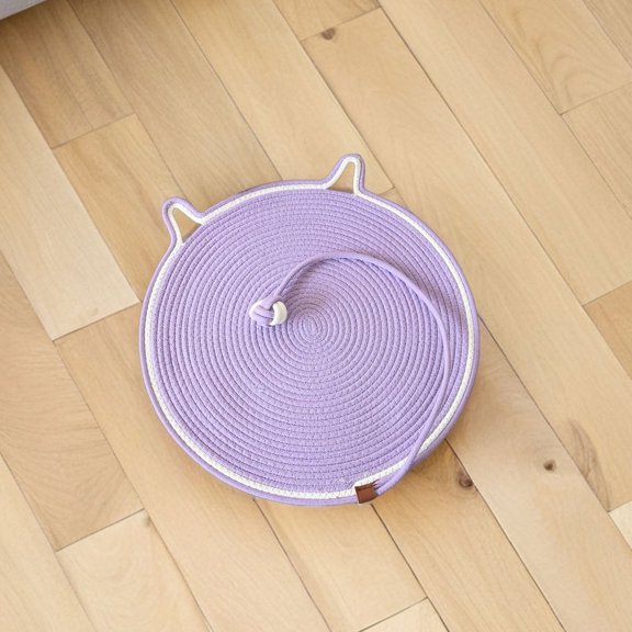 BESTYASH Indoor Cat Scratch Board Purple Nonslip Scratch Resistant Mat and Cozy Cat Sleeping Pad