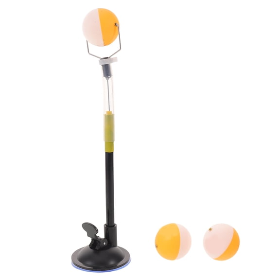 BESTYASH Indoor Ping Pong Rebound Trainer with Portable Lightweight Design and Robust Suction Base in Black