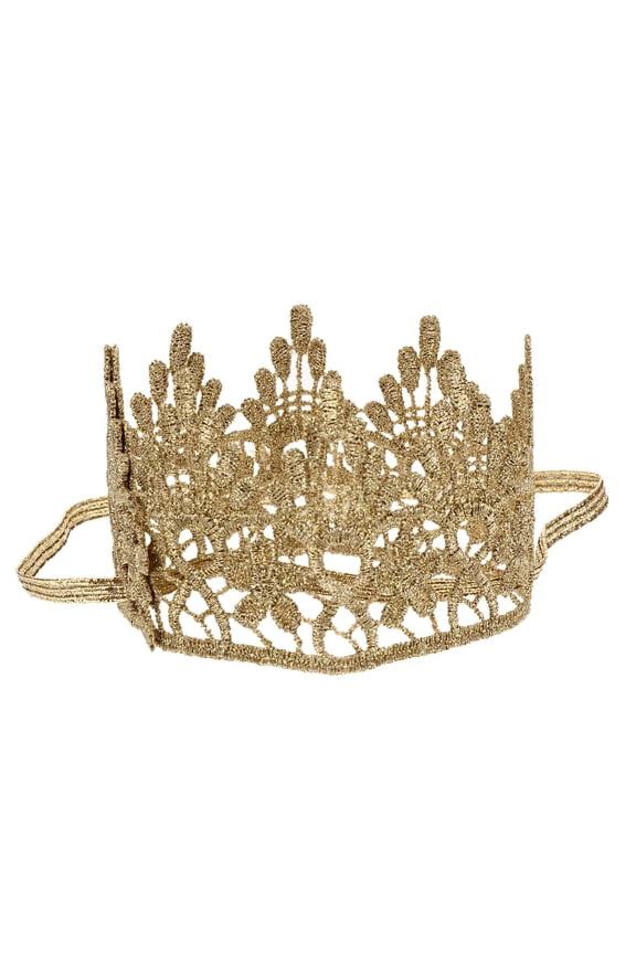 Infant Accessories Baby Crown Headband Golden Fabric 1Pcs