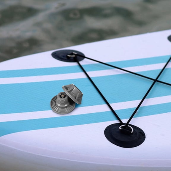 BESTYASH Sturdy Grey Inflatable Boat Valve with Safety Cap for Marine Vessels