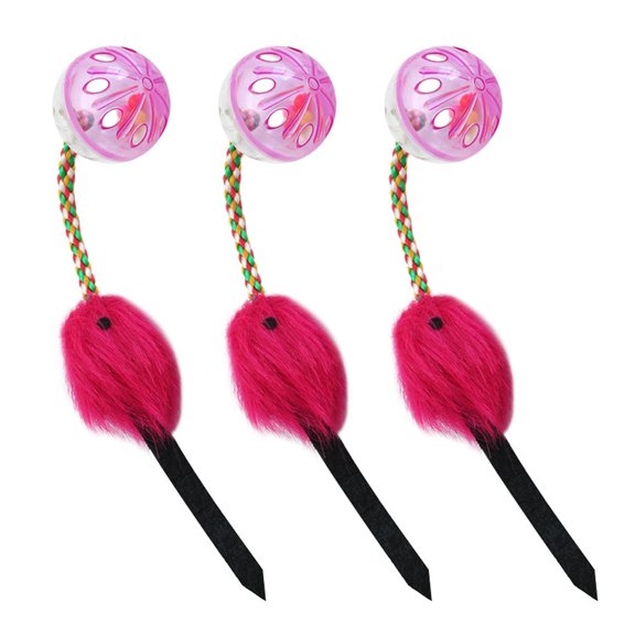 BESTYASH Interactive Cat Teaser Toys for Pet Use PVC 3 Pcs Durable Plaything for Cats