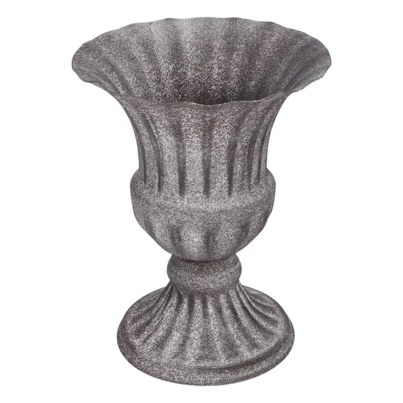 BESTYASH Iron Memorial Vase Dark Brown Flower Holder for Graveyard and Cemetery Use