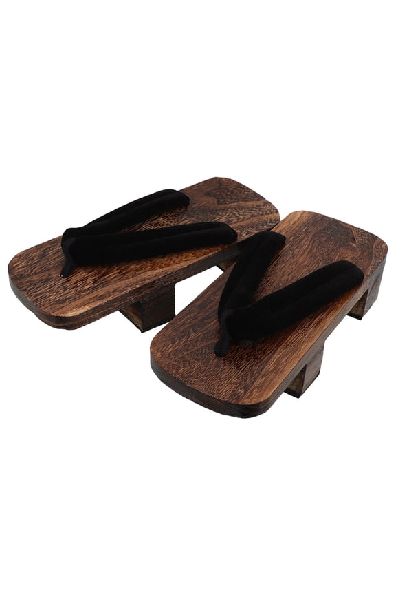 Japanese Style Wooden Clogs Handmade with Traditional Craftsmanship for Costume and Theme Parties