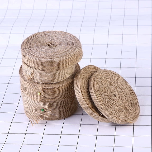 BESTYASH Jute Rope String Weaving Web for Baskets Brown Decoration 1Set