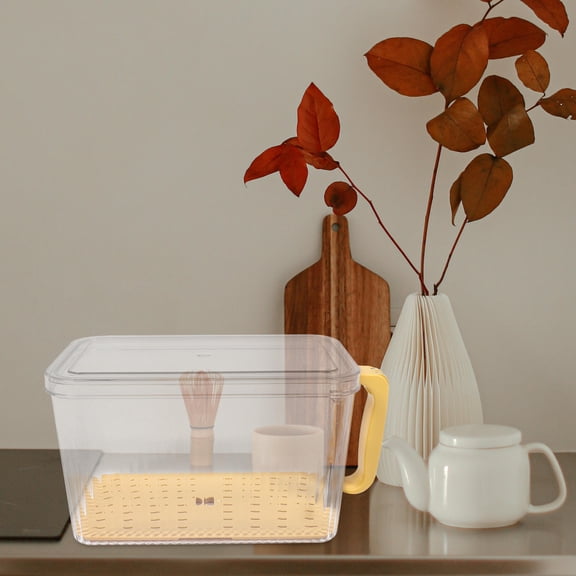 BESTYASH Toast Storage Box Fridges Food Preservation Yellow Plastic 1Pack