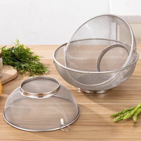 BESTYASH Stainless Steel Fine Mesh Sieve Strainer for Home Use, Plated Metal Drain Basket, Kitchen Filter