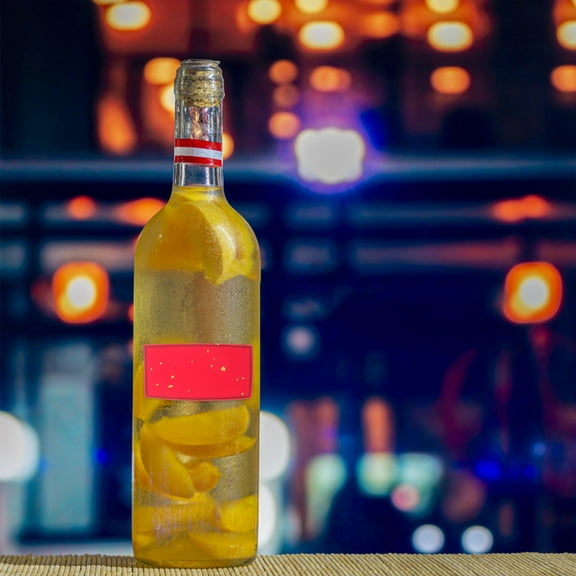 BESTYASH Kraft Paper Wine Bottle Labels in Red for Creative Homemade Beverage Identification