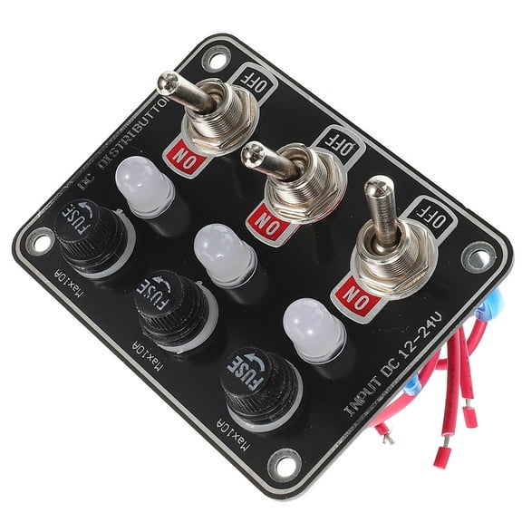 BESTYASH LED Lighted Rocker Switch Panel for Marine Boat and Car Accessories in Assorted Colors