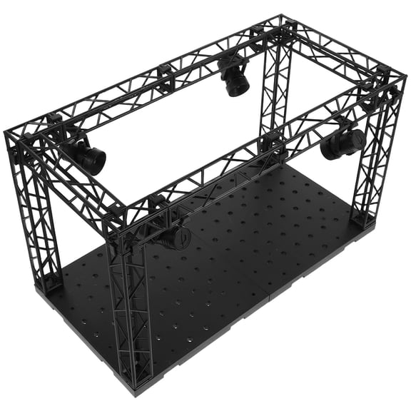 BESTYASH LED Lit Display Case Black Decorative Storage Box for Models and Figurines