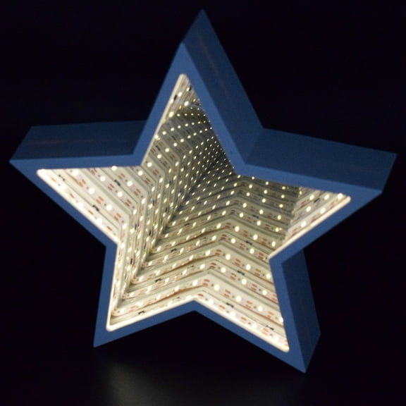 BESTYASH LED Star Night Light Mirror Dream Lamp for Kids Bedroom White 1 Pack Christmas Decor