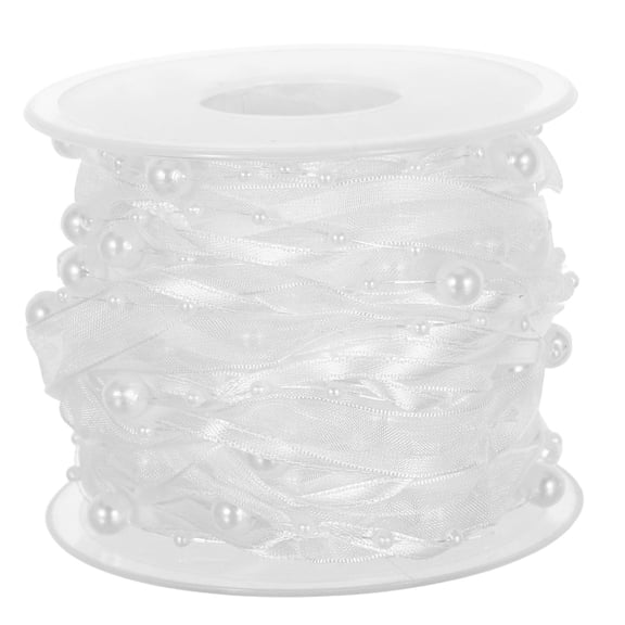 BESTYASH White Lace Trim Ribbon for Wedding and Christmas Decorations, 1 Roll Decorative Craft Ribbon