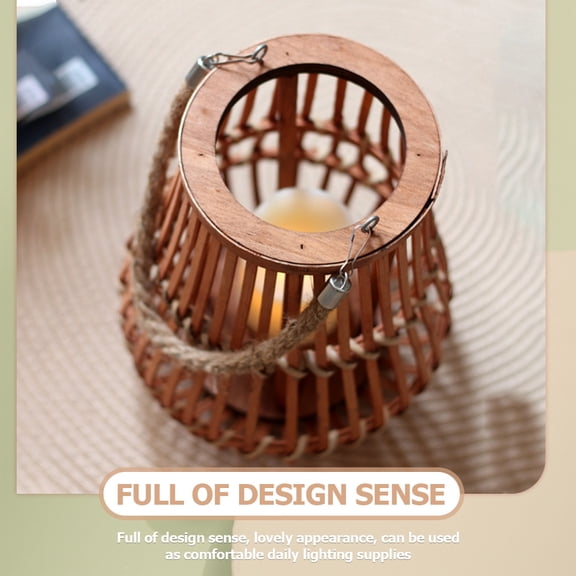 BESTYASH Lantern Vintage Hanging Lantern Bamboo Lighting For Festival 1Pcs