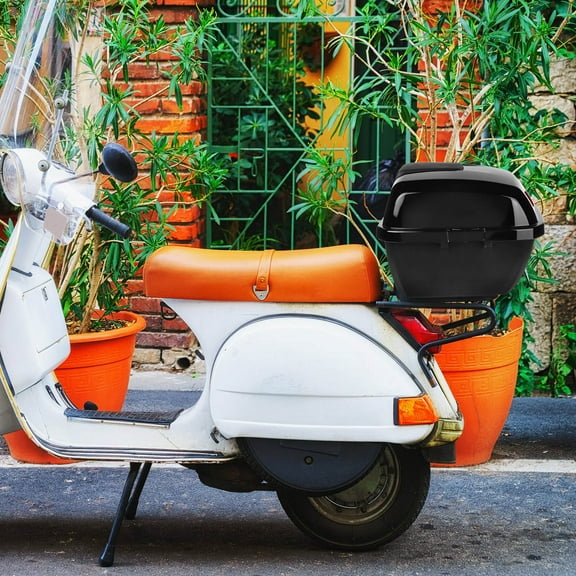 BESTYASH Scooter Trunk Black Storage Box Large Capacity Motorcycle Rear Tour Tail Box