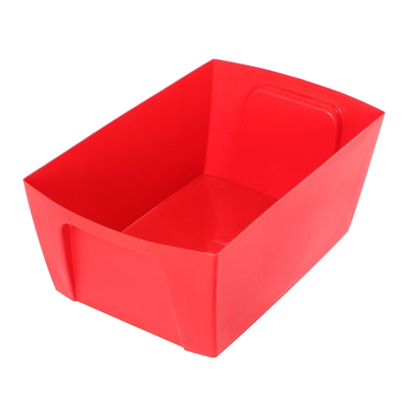 BESTYASH Red Plastic Ice Storage Bin for Freezer Multiuse Beer Bucket