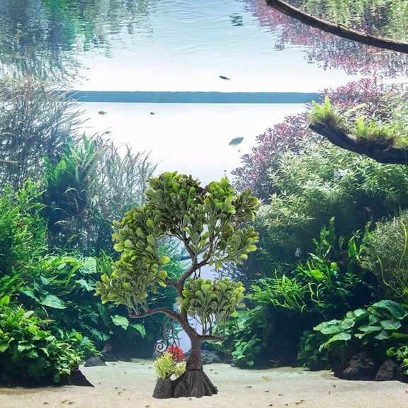 BESTYASH Lifelike Aquarium Tree Fish Tank Decoration Plastic Model for Aquarium Landscape