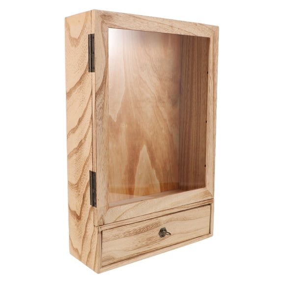 BESTYASH Wooden Shadow Box for Butterfly Specimen with Clear Window and Light Brown Frame